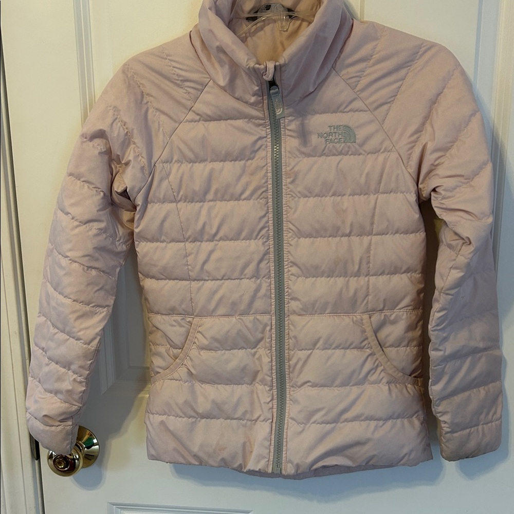 The North Face Kids Light Pink Puffer Jacket, size M